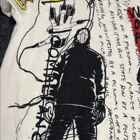 Will of The People a Bella Canvas Artistic Cream Tee with Red and Blue Accents - Picture 6 of 8